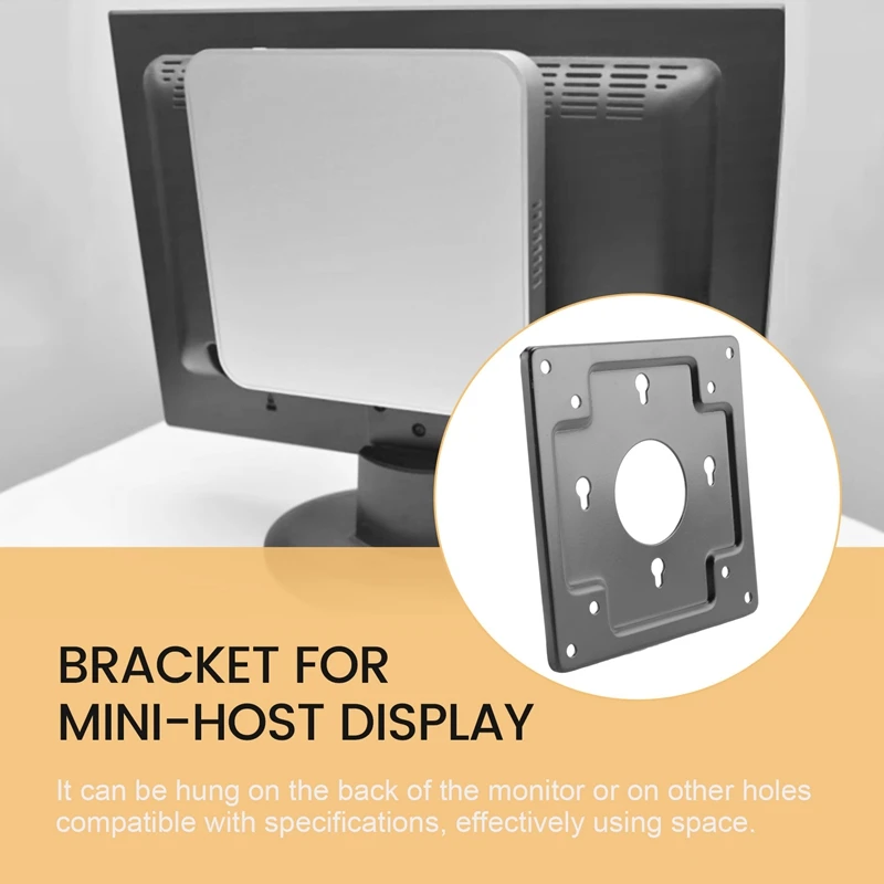 Mini-Host Display Back VESA Mounting Mount Bracket Replacement Part For HTPC Mini-Host Computer Accessories