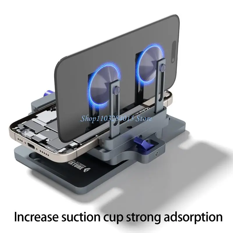 R6FF Multiple Angles Rotating Smartphone Repair Clamp Aluminum for LCD Screen Removal