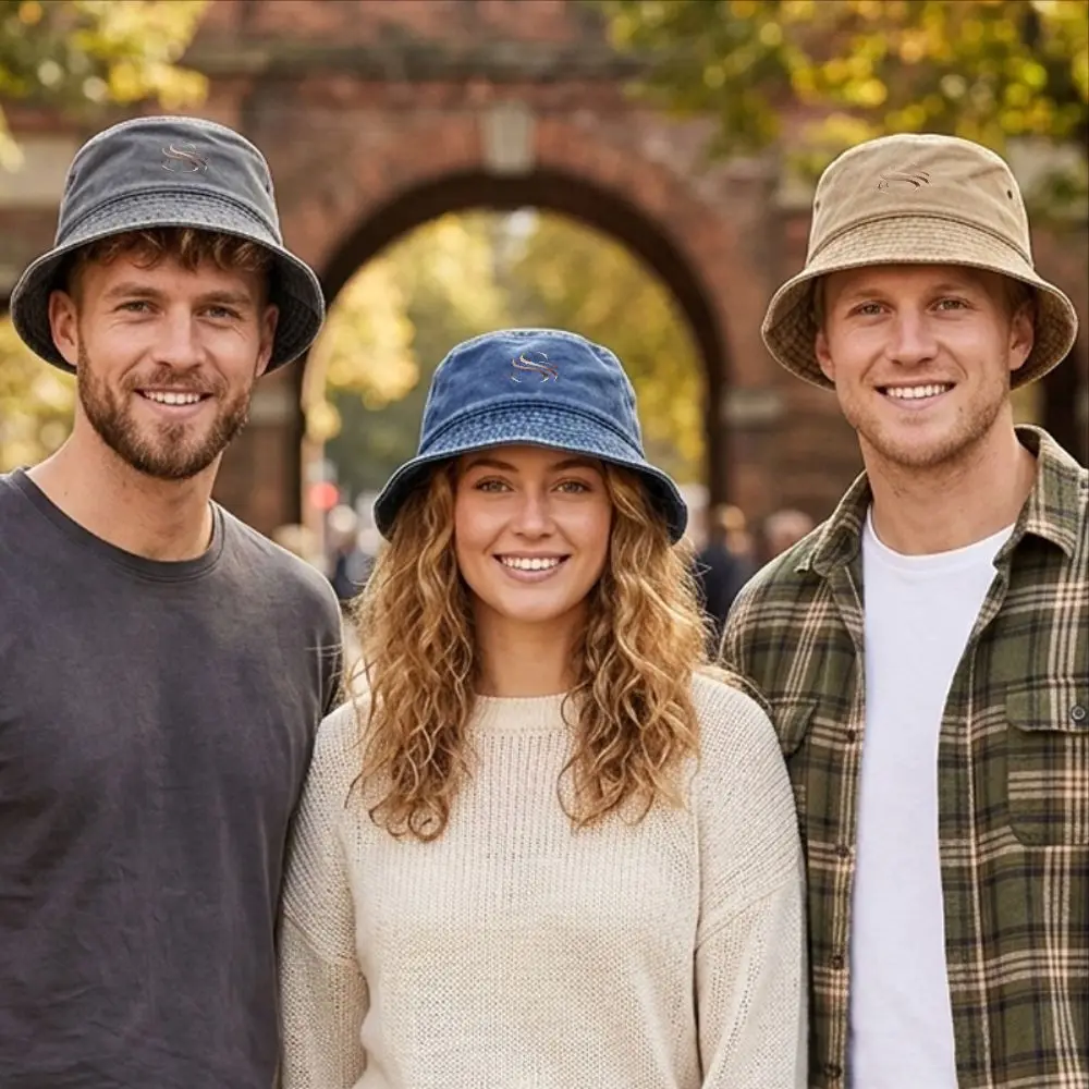 1pc Abstract Rose Golden Print Unisex Bucket Hat Ideal for Festival Summer Beach Vacation Outdoor Events