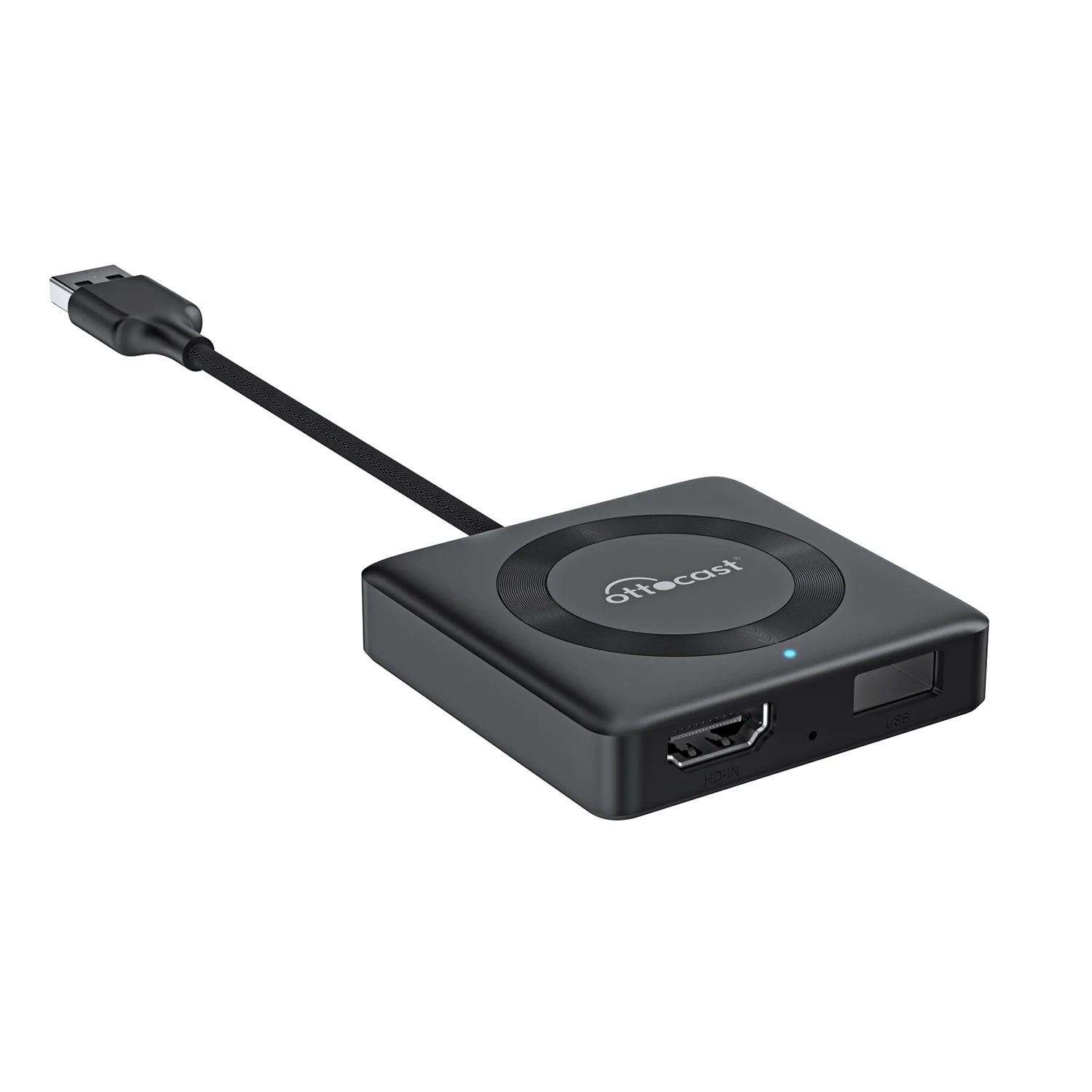Ottocast Carplay Android Auto adaptador inalámbrico Smart AI Box cableado Carplay a entrada inalámbrica y HDMI Carplay Box