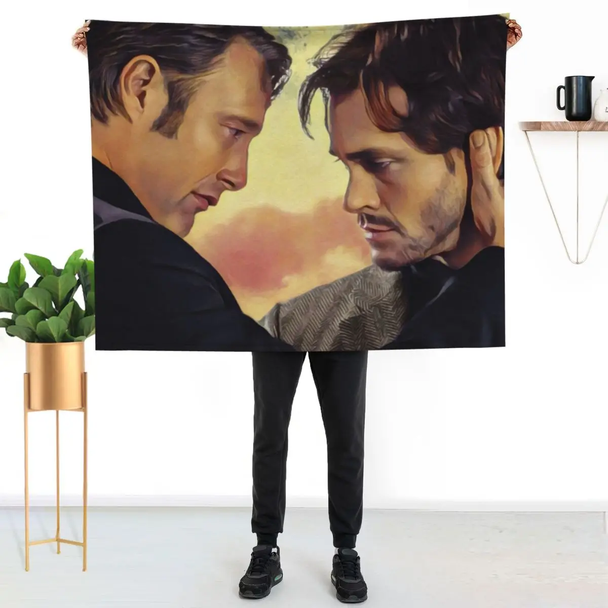

Hannibal and Will Hannigram Sunset No Text Throw Blanket Stylish Decor Blanket Gift for Friends Roommate