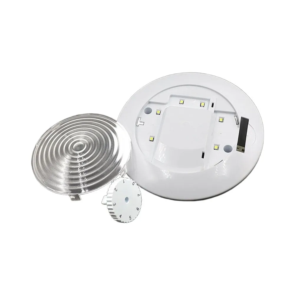 220V 6-LED Round Refrigerator Light Bulb With Knob Replacement Kit For Home Kitchen Fridge Bright Even Illumination Durable=