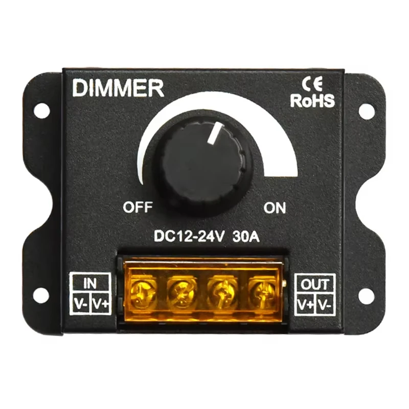 

DC 12V 24V LED Dimmer Switch 30A 360W Voltage Regulator Adjustable Controller For LED Strip Light Lamp LED Dimming Dimmers