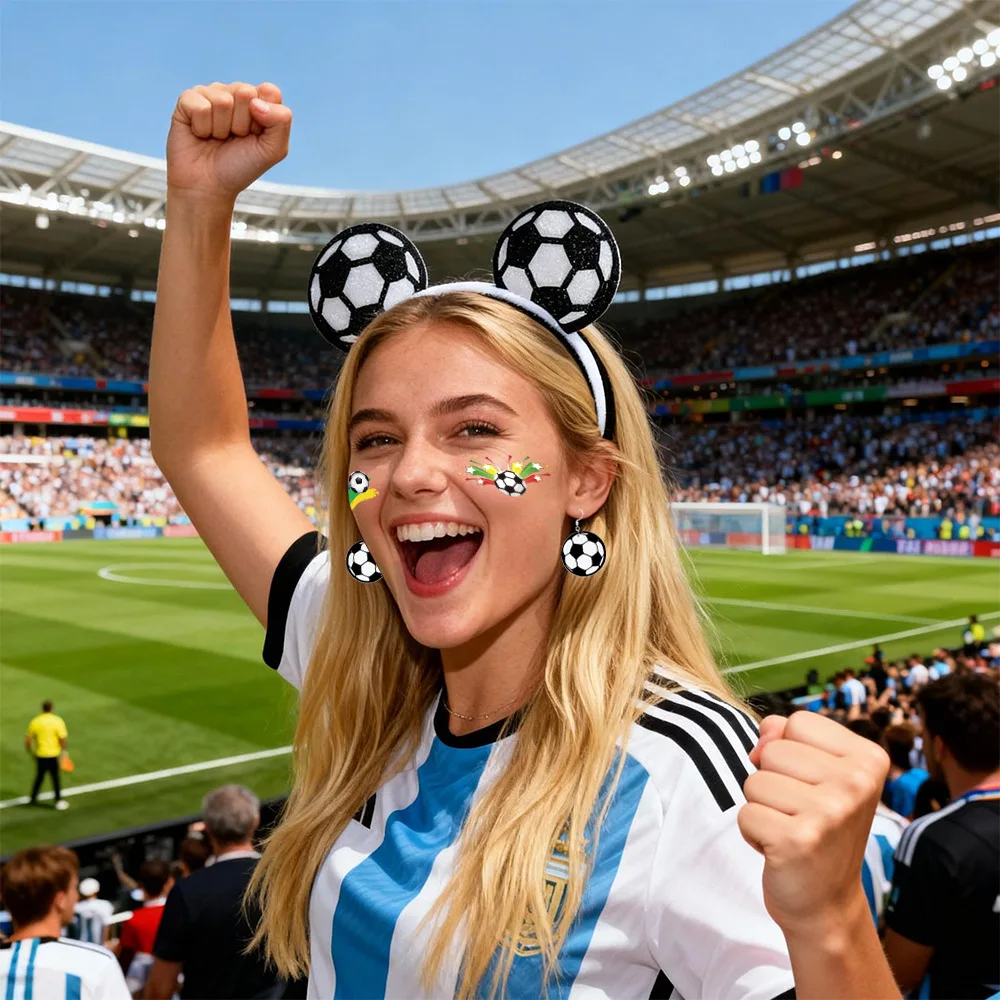 30pcs Wholesale Football Cheerleader Outfit Glasses Tattoos Thread Skirt & Blower Football Match Fan Set Matches Sports Decor 5