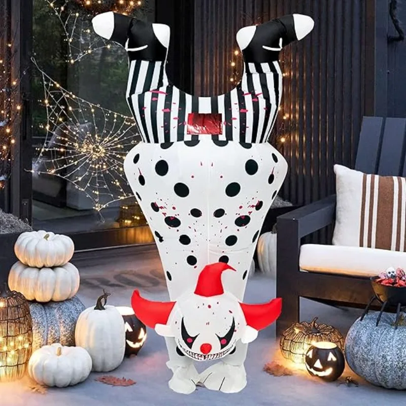 زي قابل للنفخ للبالغين المهرج الدموي بدلة قابلة للنفخ للهالوين وعيد الميلاد كرنفال موضوع حفلة الوقوف على اليدين مهرج بدلة كاملة للجسم #1