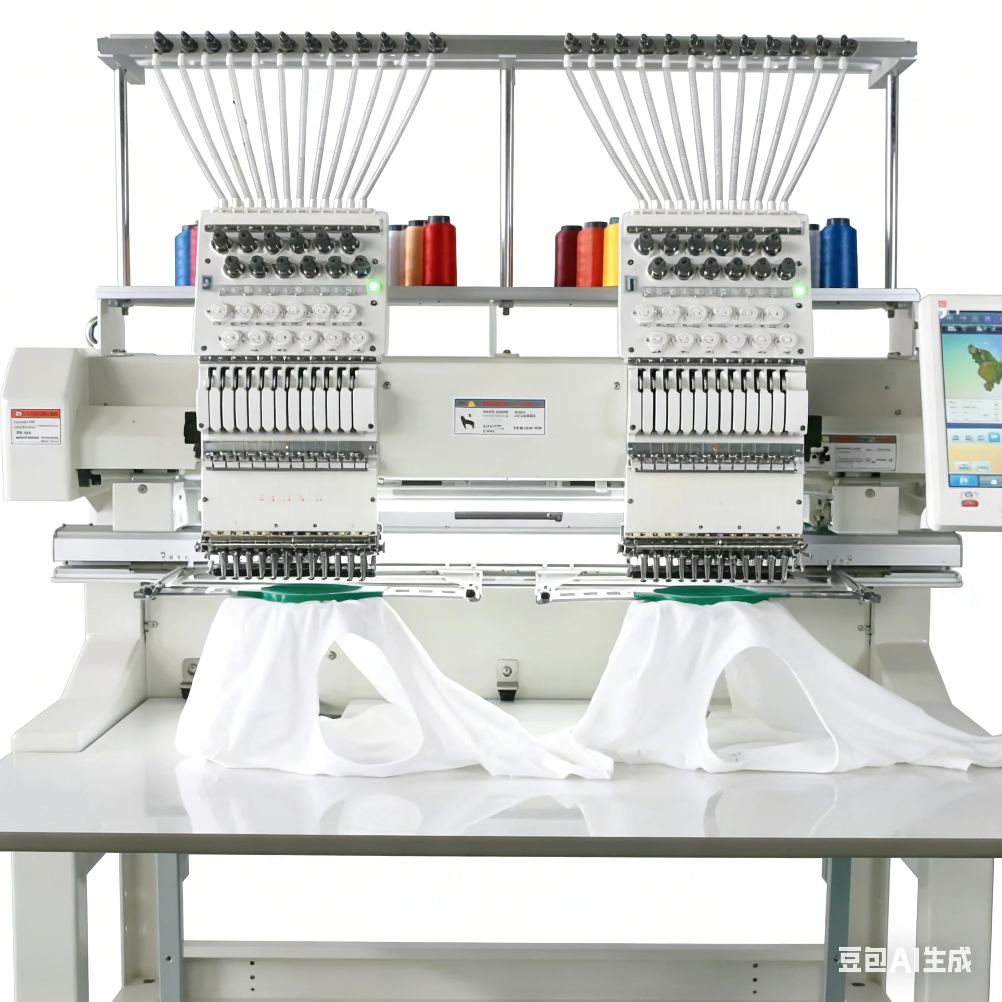 High Speed 9/12/15 Colors Computerized Automatic Touch Screen Dahao A15 Computer Cap/flat/t-shirt Embroidery Machine