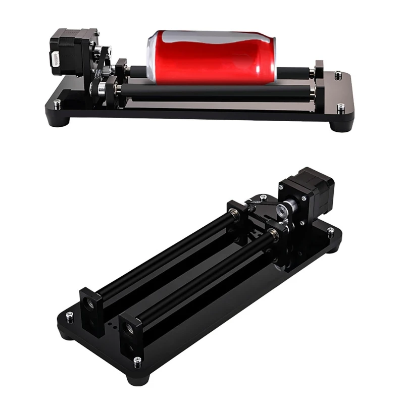 Laser Engraving Machine Y-axis Rotary Roller Engraving Module for Engraving Cylindrical Objects Cans 360° Rotating Roller