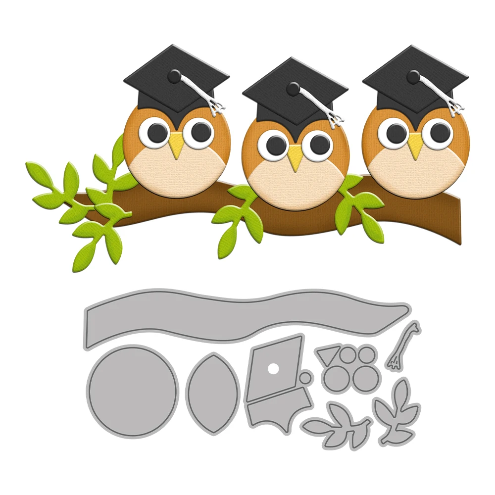 

MangoCraft Graduation Season Cute Birds Cutting Dies DIY Scrapbooking Supplies Metal Dies Knife Mold For Card Making Albums