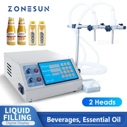 ZONESUN-Máquina De Enchimento Líquida Digital Elétrica, Bomba De Diafragma, Frasco De Tubo De Garrafa, Perfume, Mineral, Água, Suco, Óleo, ZS-YTDP2