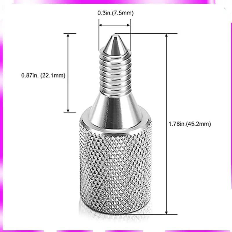 N98R 2 قطعة مسامير الإبهام ملحقة لخلاطات وعاء الميل، استبدال ملحقات المسمار بمقبض المحور الطويل الفضي