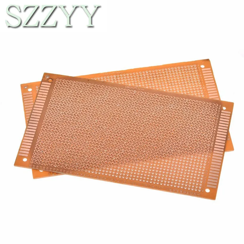 2PCS 9x15 9*15cm Single Side Prototype PCB Universal Board Experimental Bakelite Copper Plate Circuirt Board yellow