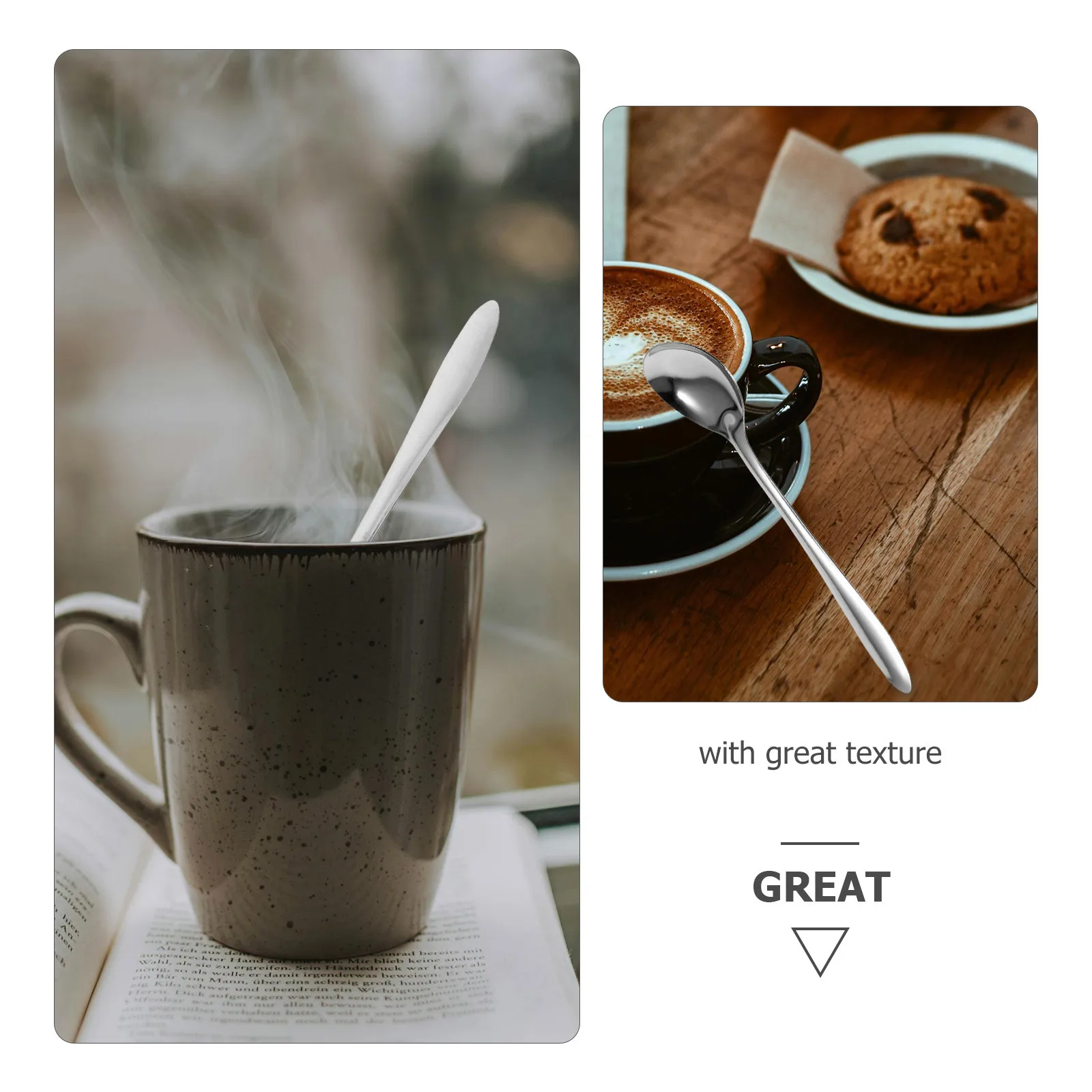 

100Pcs Coffee Spoon Stainless Steel Mini Stirring Spoons for Restaurants Cafes Dessert Honey Sugar Serving Stirring Scoop