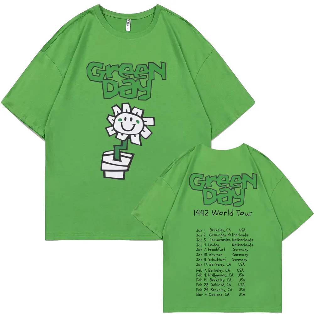 Best Famous Punk Band Green Day 1992 World Tour T Shirts Men