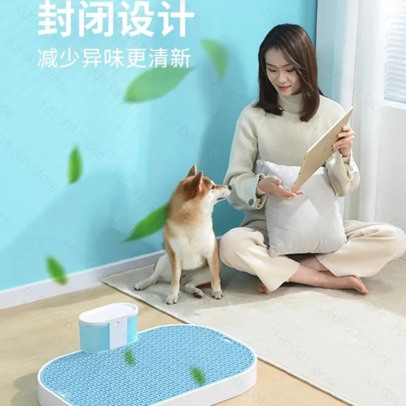 Smart Automatic Dog Toilet Trainer Padless Self-Cleaning Pet Potty Tray for Small Breeds like Shiba Corgi Teddy Yorkie