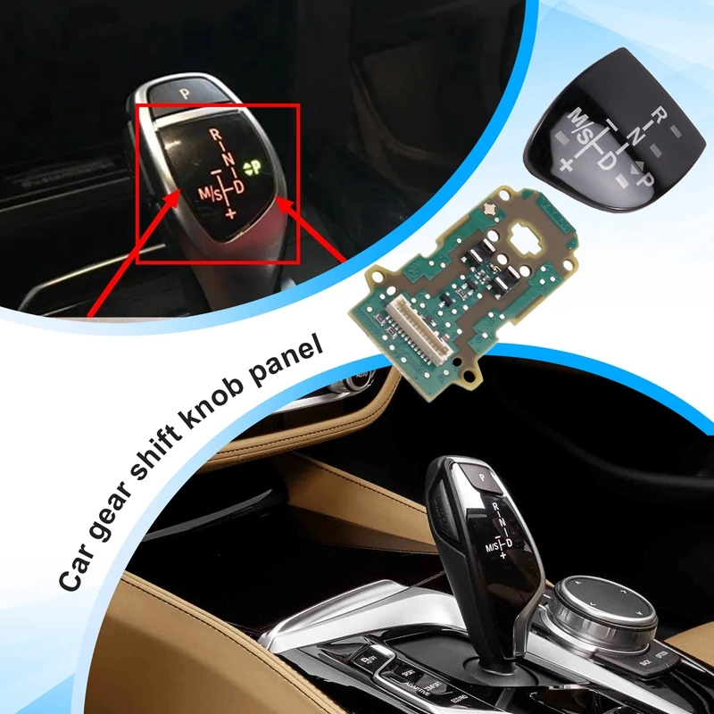 F Chassis Gear Shift Knob Panel W/LED Circuit Board For BMW 3 Series/4 Series/5 Series/5GT/6 Series/ 2013-2019