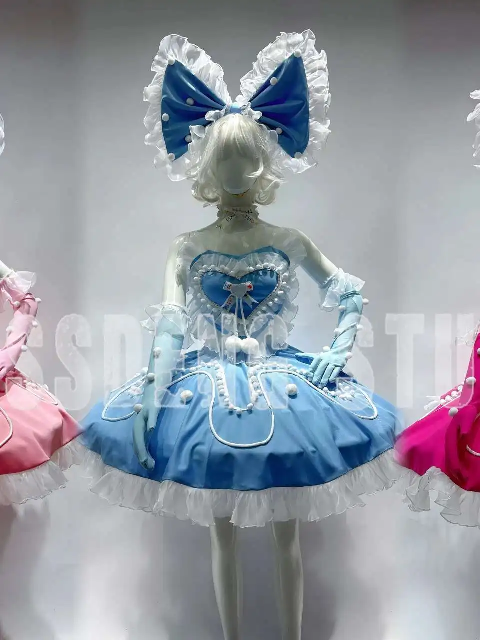 بار ملاهي الأداء التجاري موكب زي ملهى ليلي DS تأثيري حلي Bowknot نفخة فستان الأداء زي