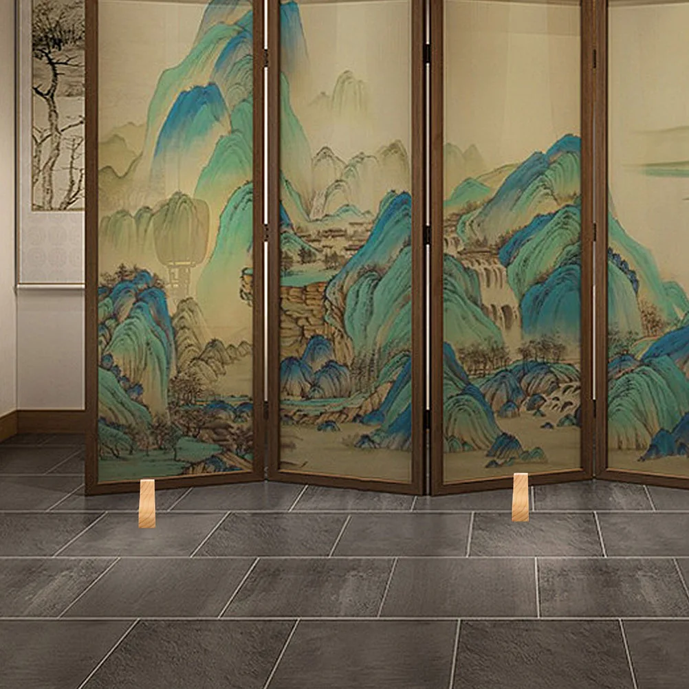 

2Pcs Room Divider Base Wooden Stand Thickened Feet Partition Support Bracket for Home Office Hotel Room Divider Stand