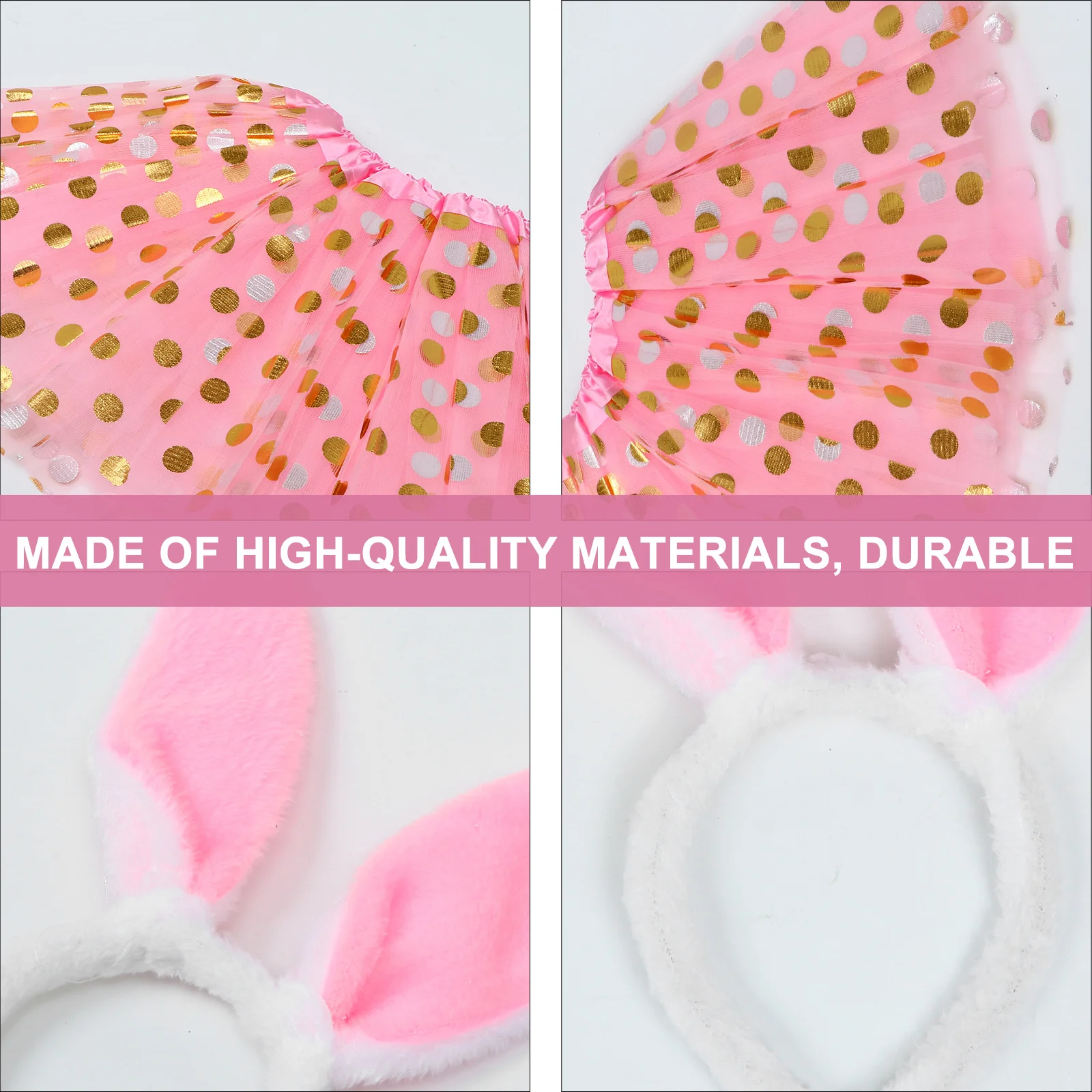 

1Set Easter Rabbit Headband Easter Tutu Skirt Set Soft Acetate Fiber Party Cosplay Costume Party Uniform