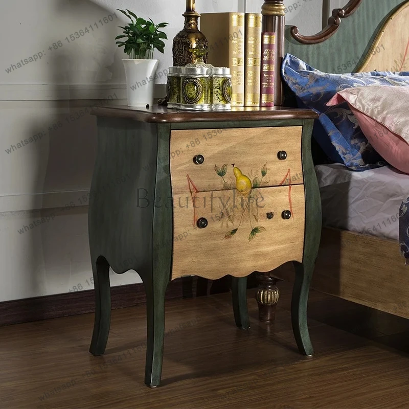 Bedroom Locker Vintage Painted Furniture Double Pumping Sofa Side Cabinet