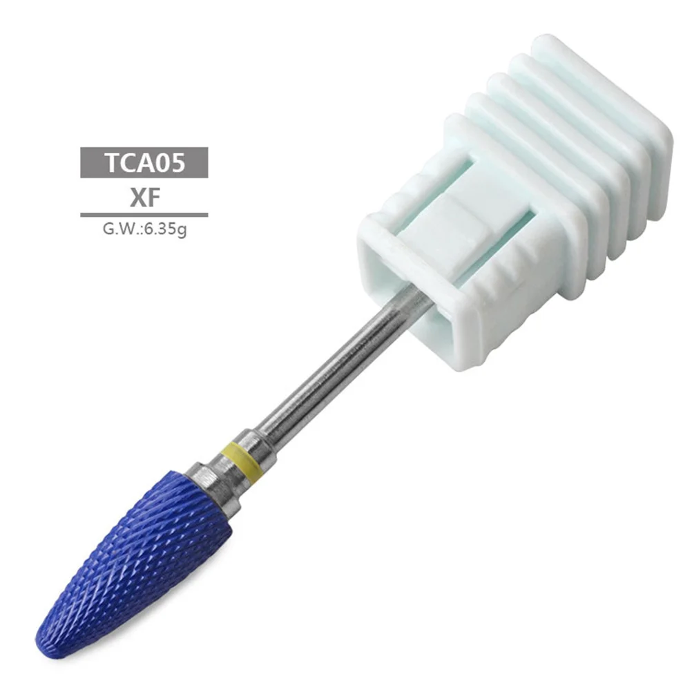 ชุดหัวเจียรเล็บเซรามิก 1 ชุด อุปกรณ์ทำเล็บ หัวเจียรขัดเงา ใช้งานได้ยาวนาน สำหรับปรับรูปทรงเล็บ ขจัดหนังกำพร้า สีฟ้า