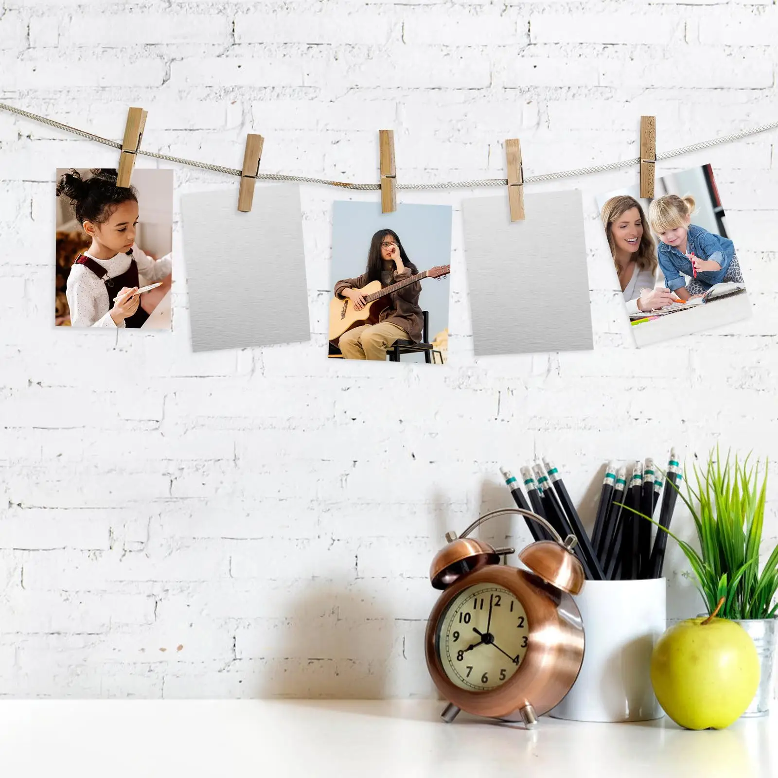 6 Pcs Poster Frame The Notebook Simulation Blank Metal Board Sublimation Aluminum