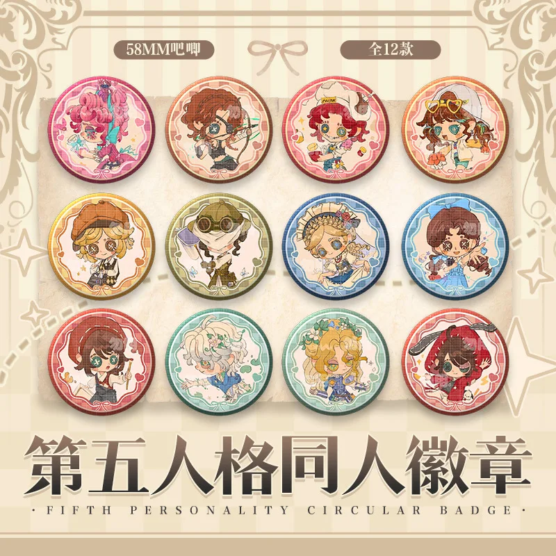 Game Anime Identity V Badge Handmade Cartoon Brooches for Backpack Accessorie Anime Collection Pins Decoration Christmas Gifts