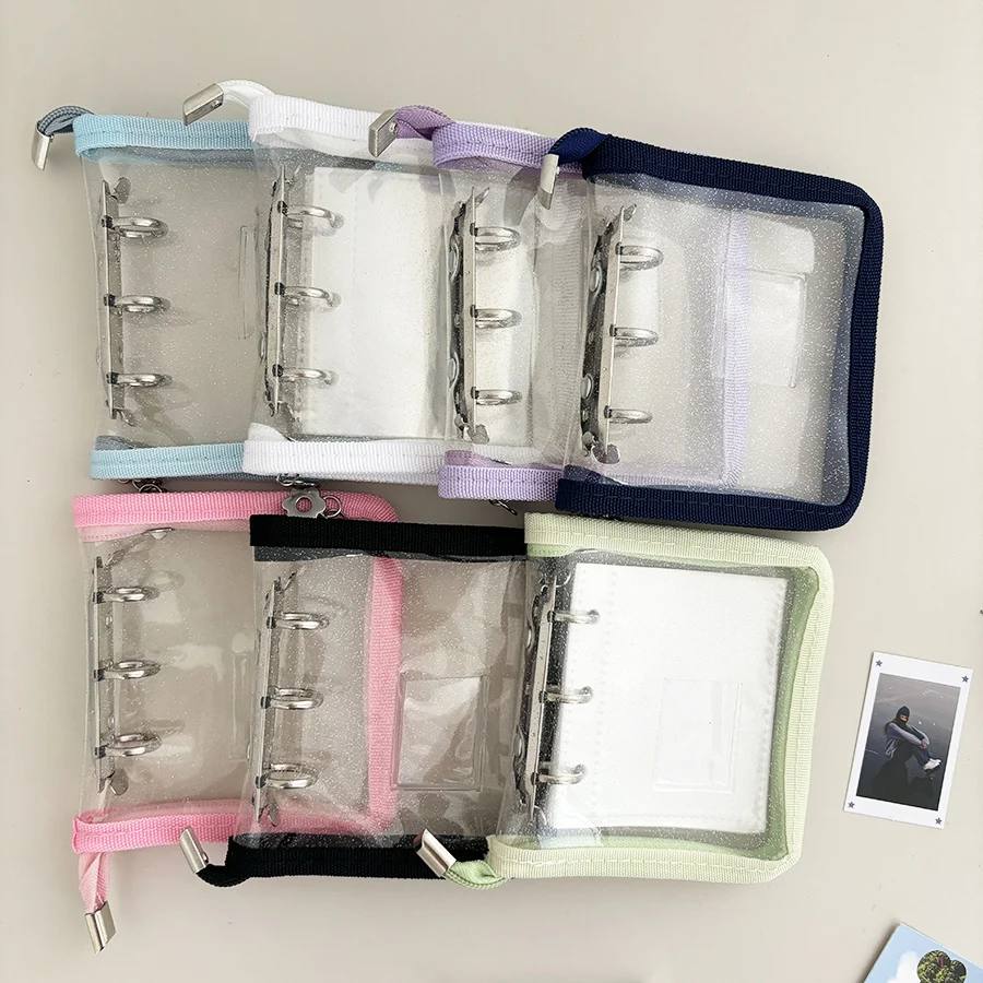 Sharkbang Neuankömmling 3 Löcher Mini-Reißverschluss-Sammelbuch, 20 Nachfüllhüllen, DIY-Foto-Organizer-Buch, Makronen-Binder-Abdeckung – Detail 4