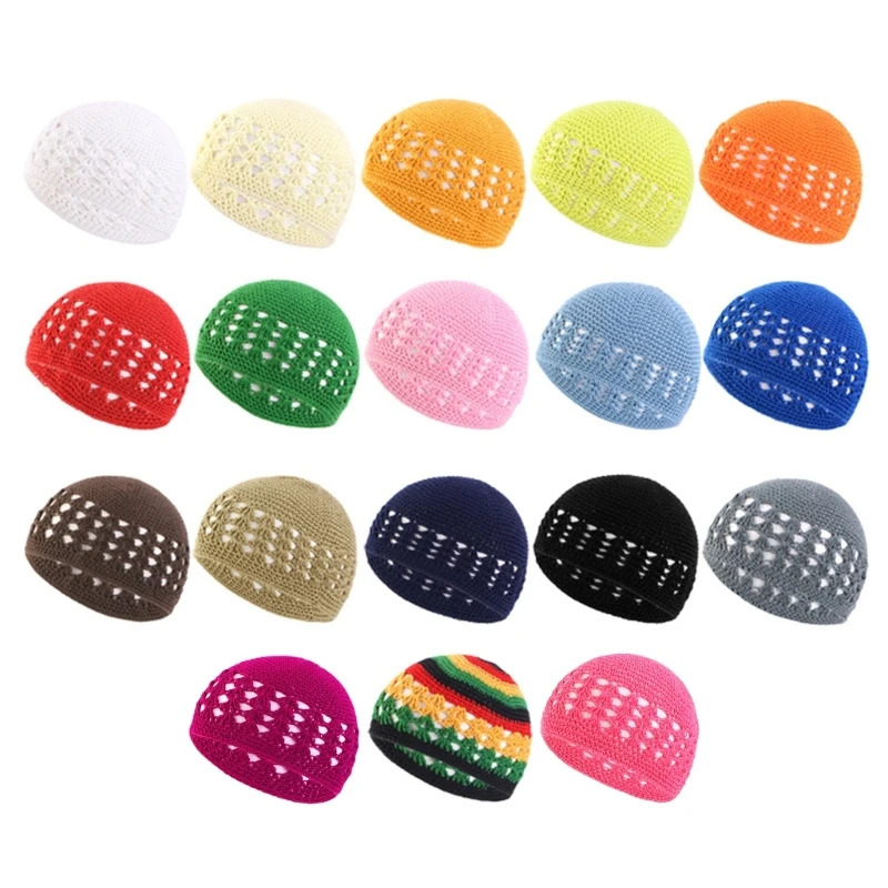 Handmade Winter Beanie Hat Knit Islamic Beanie Crochet Adult Church Pray Hat Dropshipping