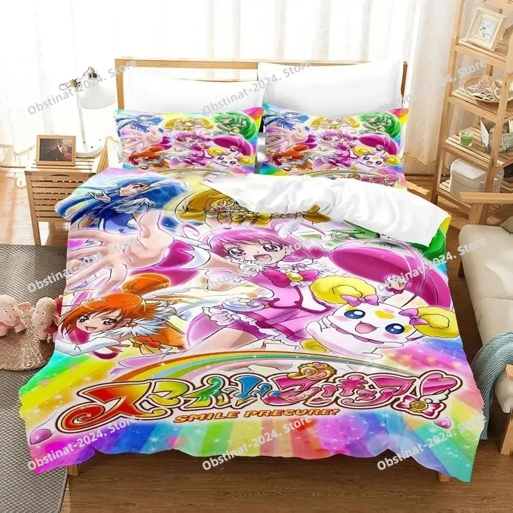

Anime Pretty Cure Printed Bed Set Duvet Cover Pillowcase Bedding Set Bed Linen Sheet Quilt Cover Full Queen King Size