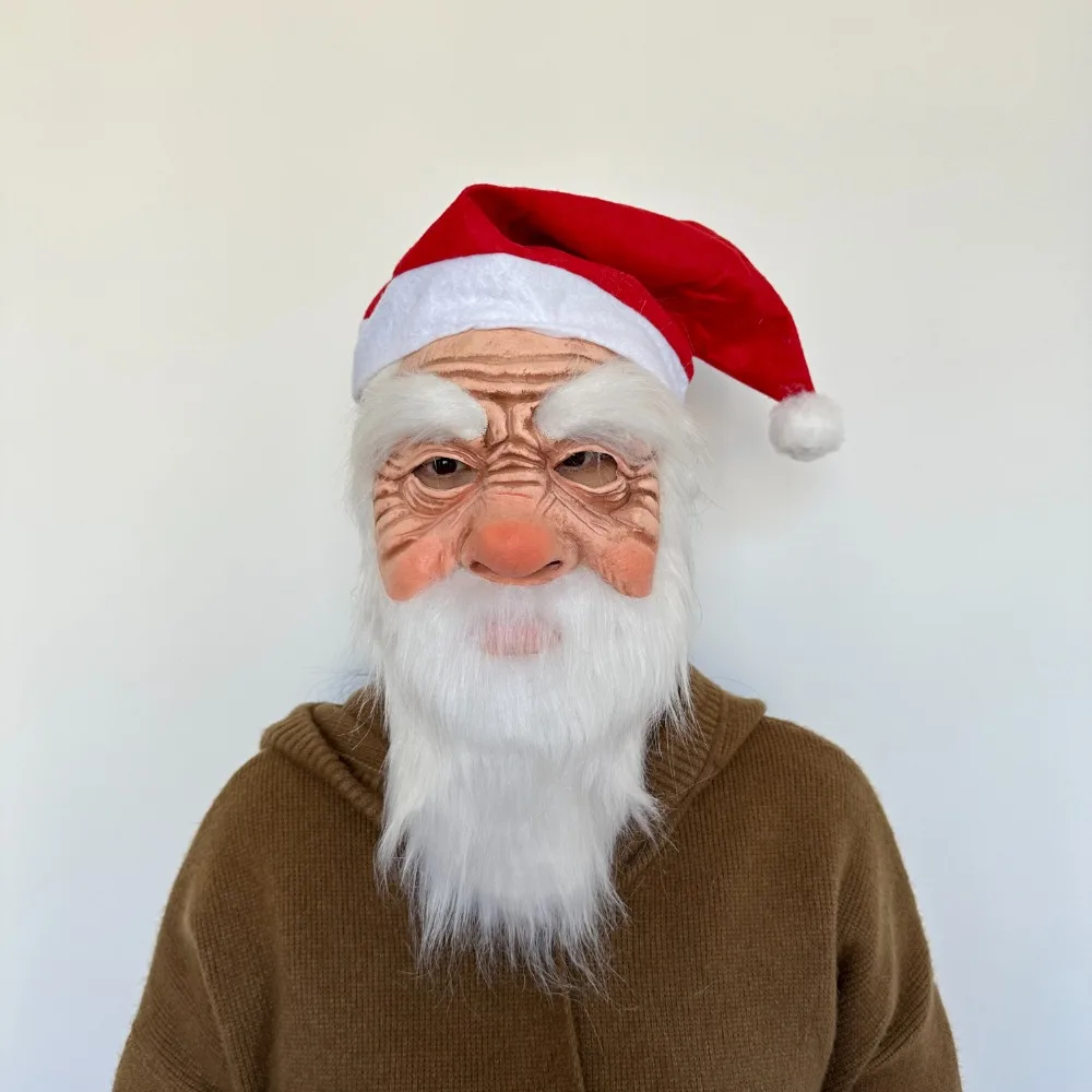 

1 PC Grandpa mask for Christmas Santa Claus Mask Christmas Costume Adult Party Cosplay Masks Carnival Party Costume Props