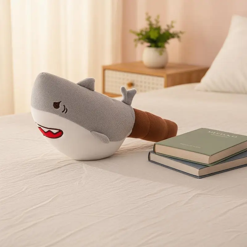

Charming Shark Plush Animal Toy for Children and Adults Soft Stuffed Hammer Doll Gift Idea