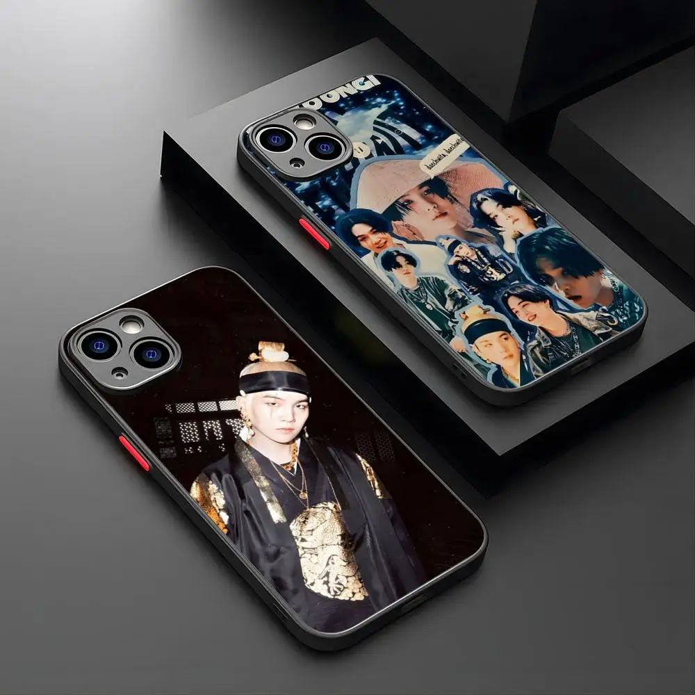 Agust D Suga King Cute Phone Personalization Case For IPhone 15 16 14 12 13 11 Pro XR XS Max Mini X 7 8 Plus Matte Shell Cover