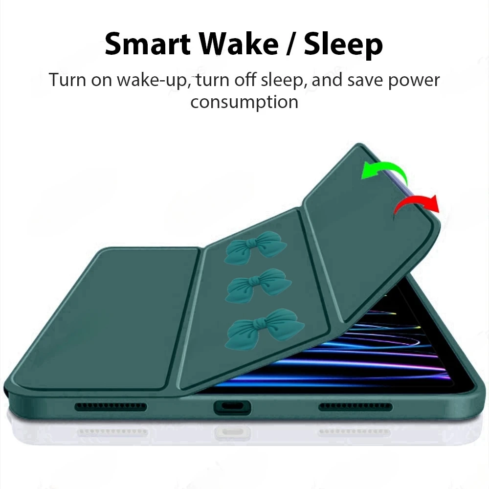 ل Redmi Pad SE 8.7 حافظة 4G 2024 لتقوم بها بنفسك القوس الوجه ثلاثي أضعاف حامل بولي TPU لينة الغطاء الخلفي ل Xiaomi Redmi PadSE 8.7 بوصة اللوحي حالات