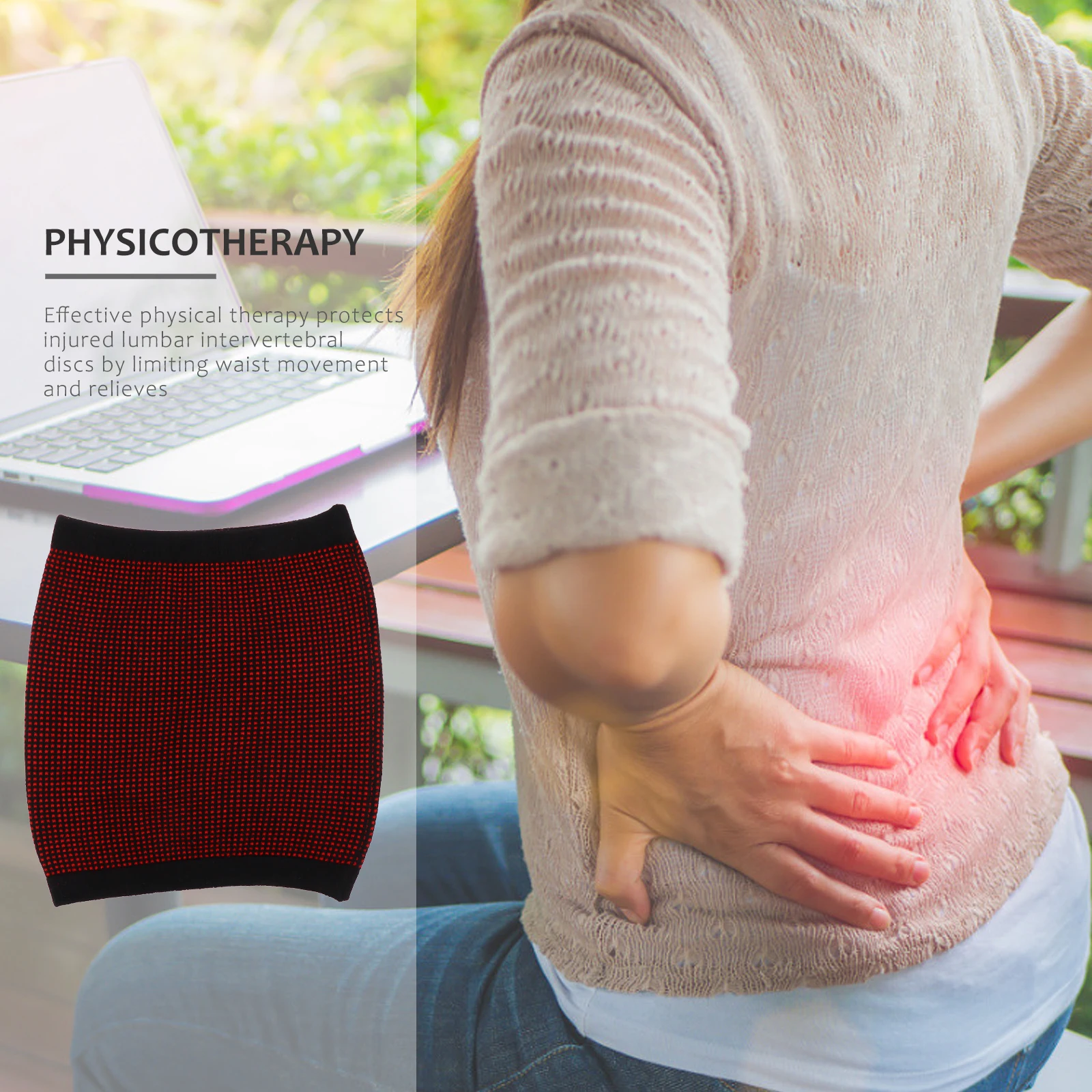 

Waist Protection Belt Back Support Brace Cashmere Fitness Lumbar Women's Winter Band