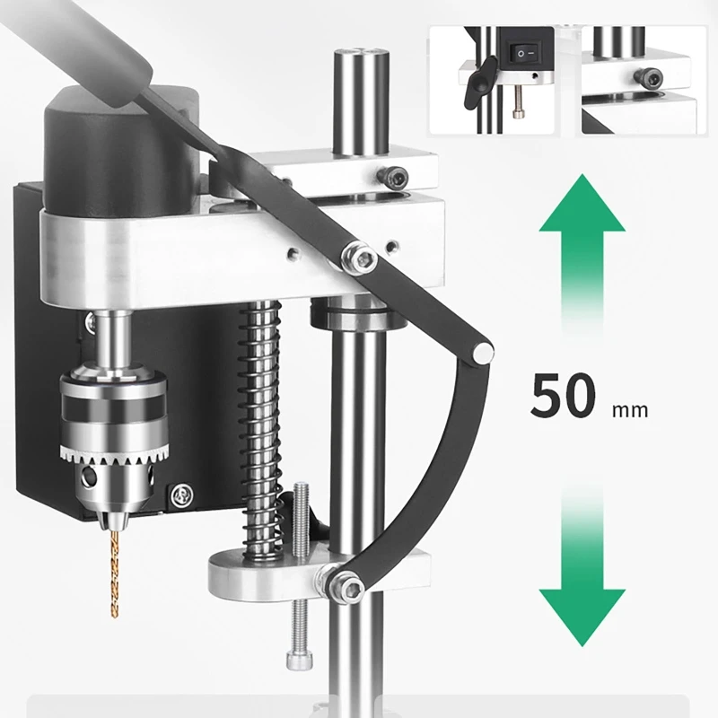 Mini Bench Drill Kit Multi-function Cutting Polishing Drilling for Wood Metal DIY High Precision Small Desktop Drilling Machine