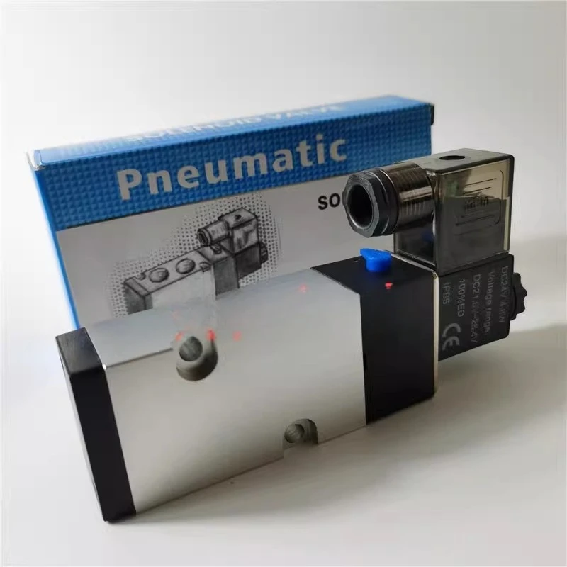 Solenoid valve 4M310-08 AC220V DC24V plate two-position five-way directional