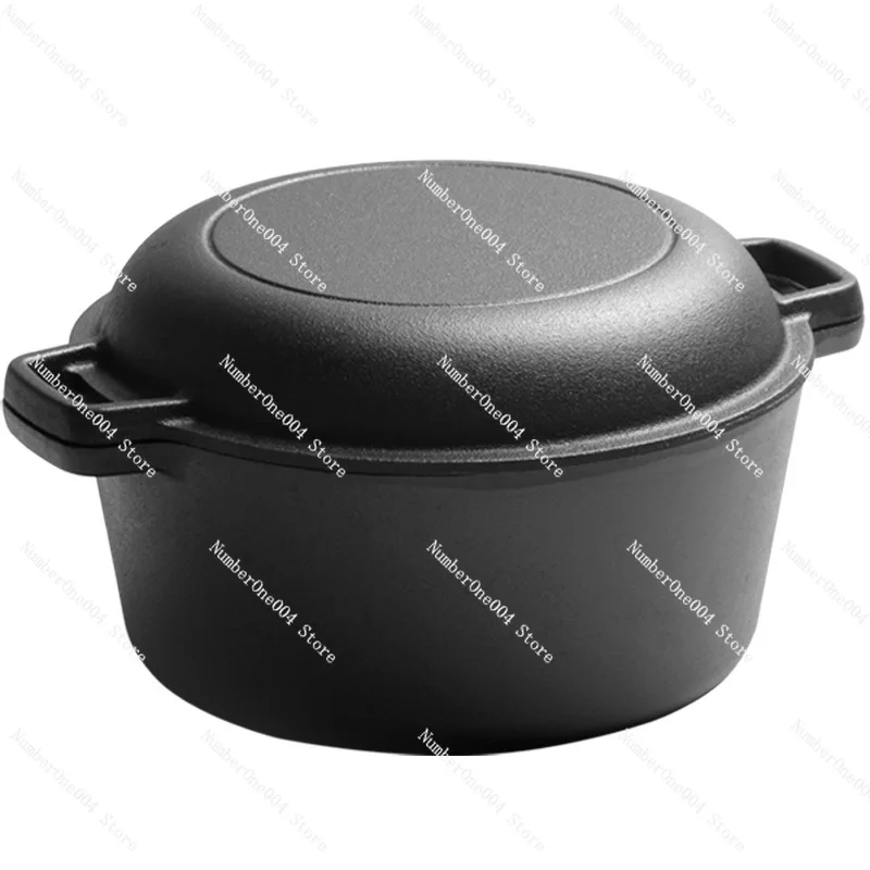 

Frying and stewing multi-purpose pot Soup pot Uncoated European bag baking bread pan Oven available Deepened cast iron pan