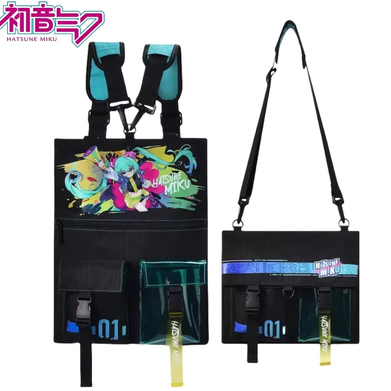 Hatsune Miku Accompanying Multifunction Bag Diagonal Backpack Laptop Bag Large Capacity Portable Sports Water Bottle Girls Gift