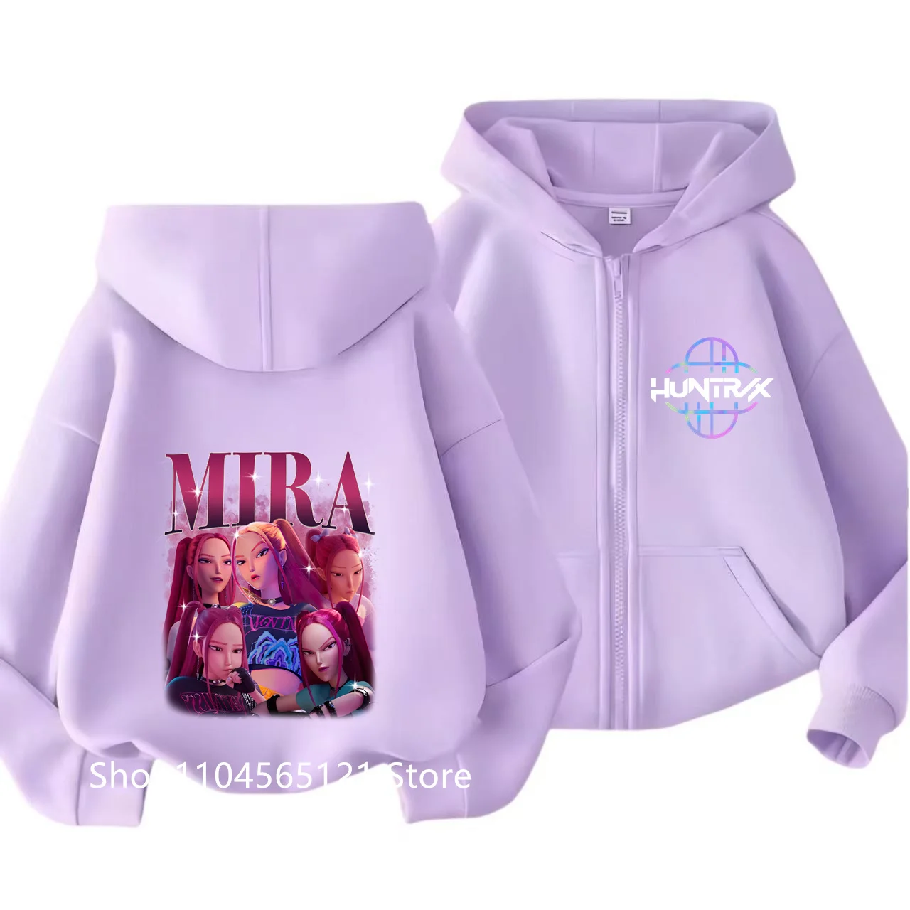 2026 Kawaii زمم بلوزات Kpop شيطان الصيادين هوديي ملابس الأطفال طفل فتاة صبي البلوز سستة هودي الطفل رداء علوي غير رسمي #4