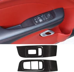 Dodge Challenger 2015-2023 Window Lift Trim Switch Panel Cover Trim Accessories Carbon Fiber for Dodge Challenger 2015-2023