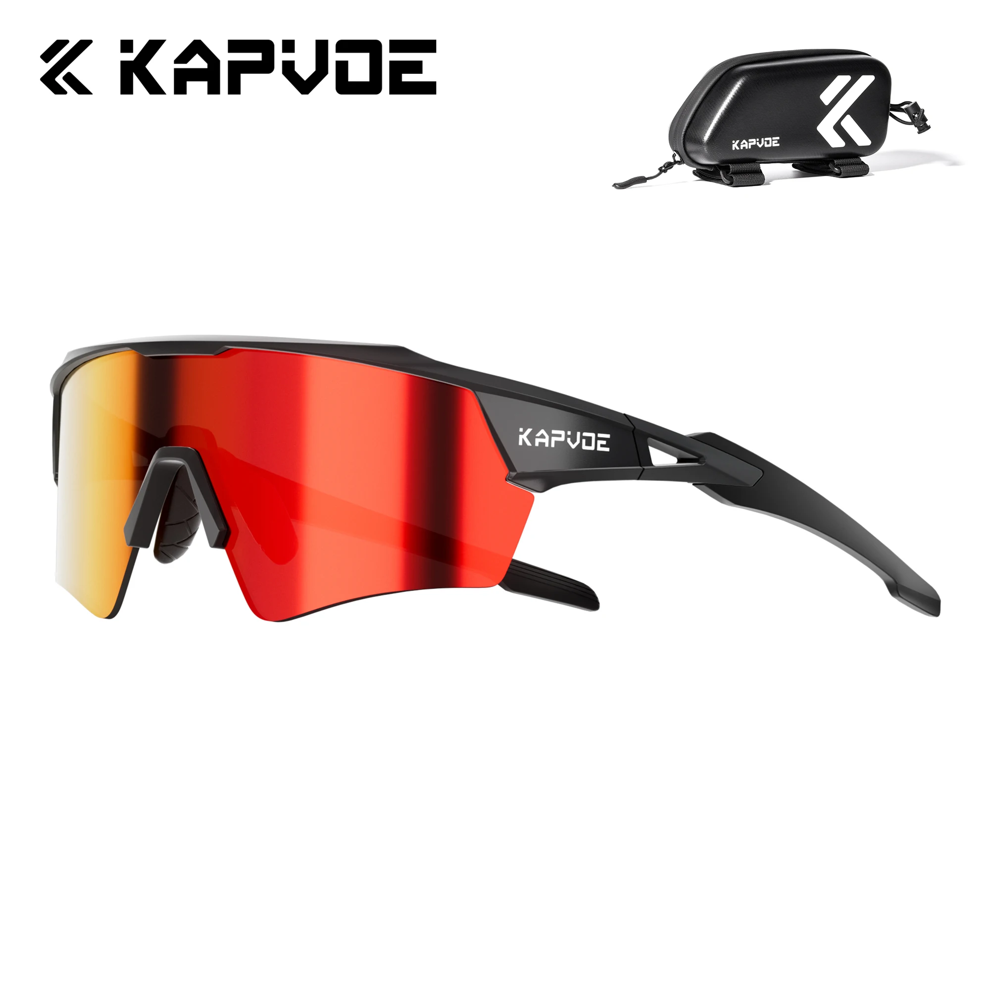 Kapvoe Photochrome Fahrrad-Sonnenbrille für Männer und Frauen, MTB-Brille, UV400 Fahrrad-Brillen für Outdoor-Sport, Laufen, Rennrad, Pickleball-Brillen
