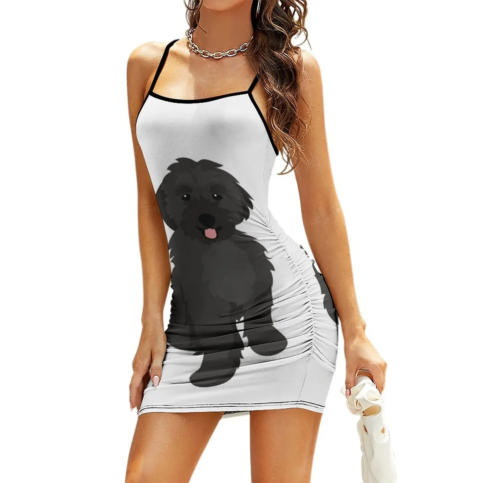 

Black Goldendoodle Sling Dress women long dresses elegant chic wedding evening dresses summer dress for women 2026 Dress