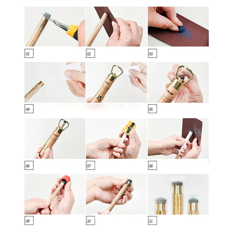 

AZ-удобный профессиональный инструмент для ремонта наконечника кия для снукера, шлифовальный наконечник, инструмент для ремонта бильярдного кия