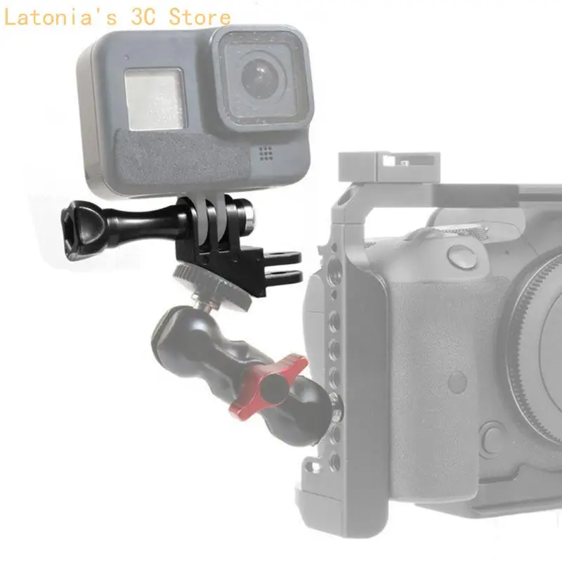 Action Camera Connector Adapter with Quick Release Design Ensuring Stable Attachment for Outdoor Photography X3UB