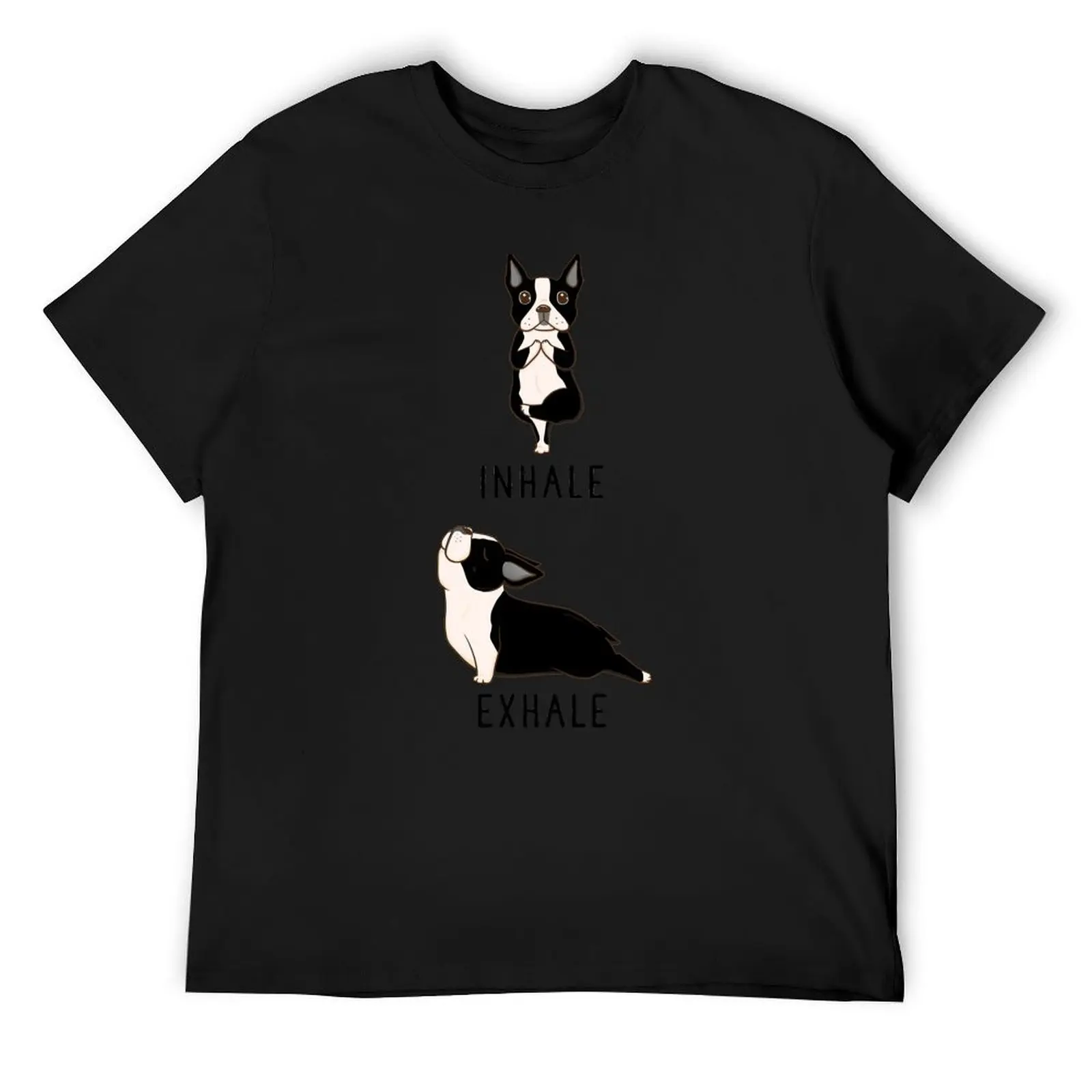 

Inhale Exhale Boston Terrier Yoga T-Shirt sports fans summer 2025 oversize t-shirts man clothes for men