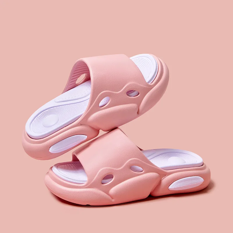 Bebealy Summer Flat Sandals Soft Women Slippers Outdoor Platform Beach Sandals 2024 Summer Slippers Indoor Home Flat Slippers