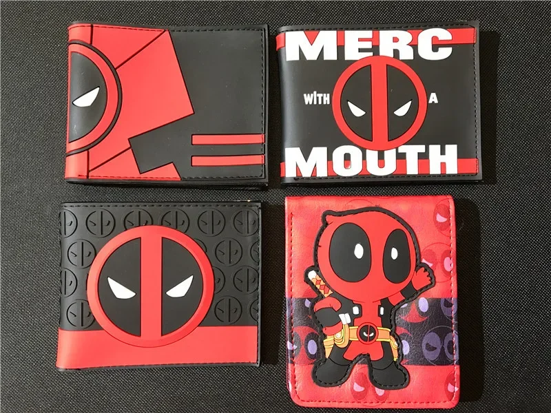 

Marvel Deadpool Anime Figure Antihero PU Leather Wallet Avengers Movie Peripherals Men's Students Coin Wallet Birthday Gifts