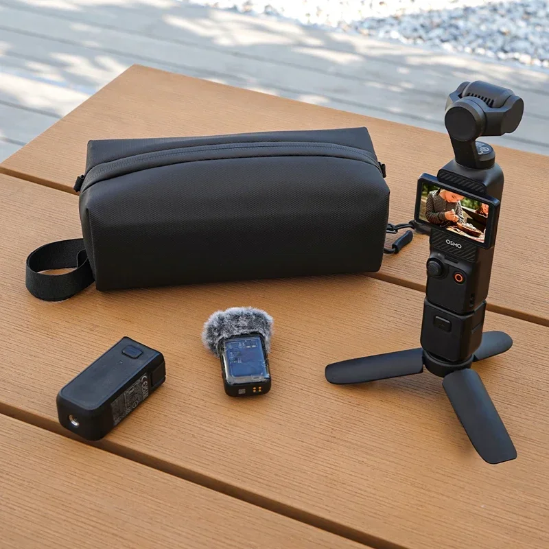 Storage Bag for DJI Pocket 3 Camera Carrying Case Black Business Style Handbag Shoulder Bag Protective Box Organizer