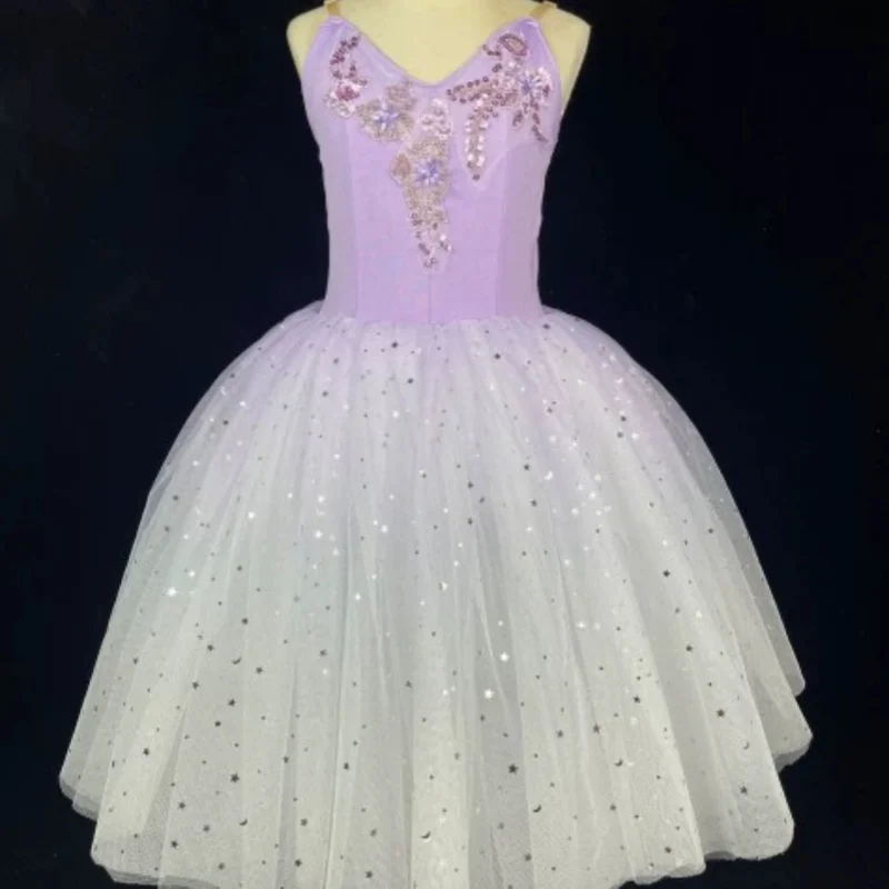 

Ballerina Dress Girls Purple Long ballet Competition Dress Adult Children Swan Lake ballet Dance Dress Girls Woman Kids