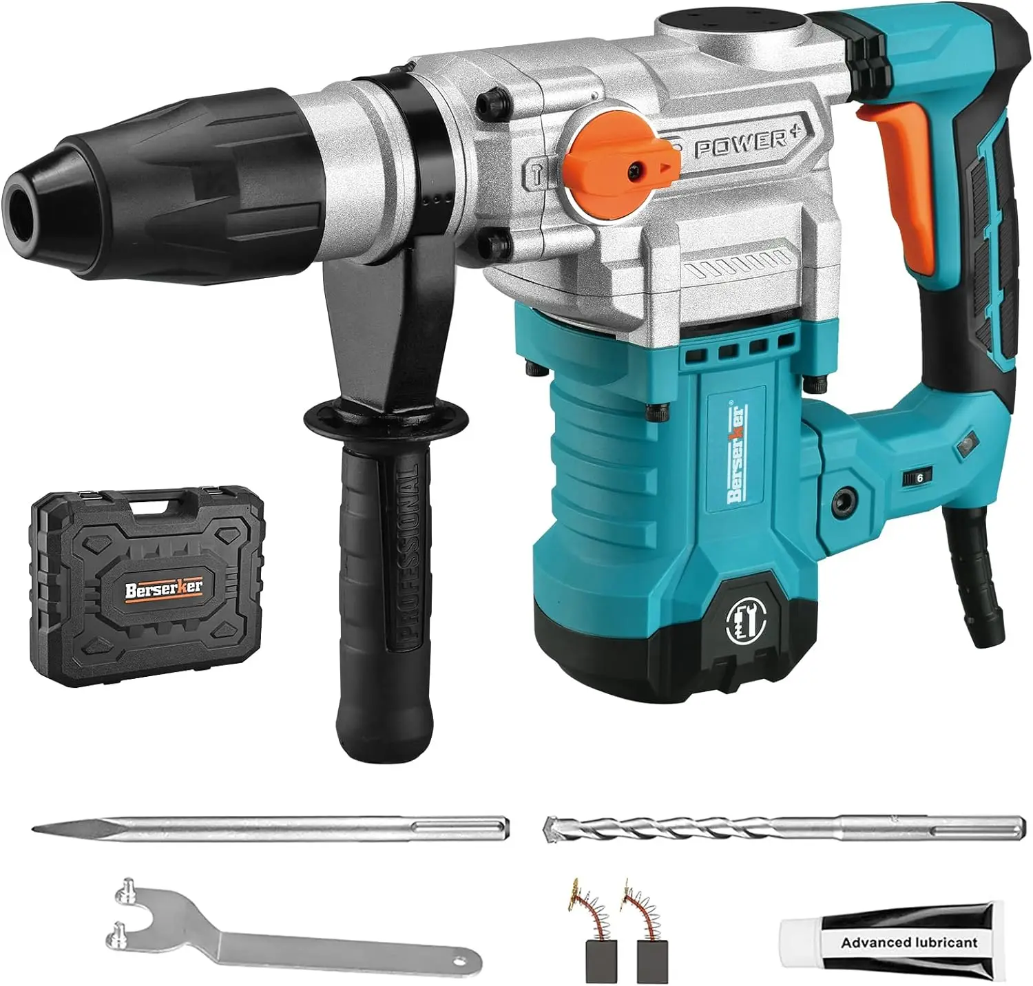 

Heavy Duty Rotary Hammer Drill with Vibration Control Safety Clutch13 Amp 3 Functions Demolition Rotomartillo